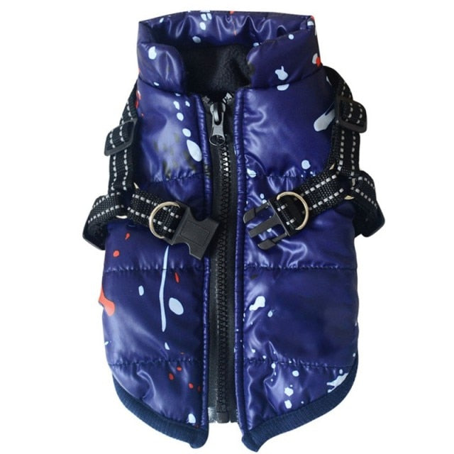 Winter Pet Dog Puppy Jacket with Harness. Warm Autumn Coat For Small Medium Dogs. WickedYo.